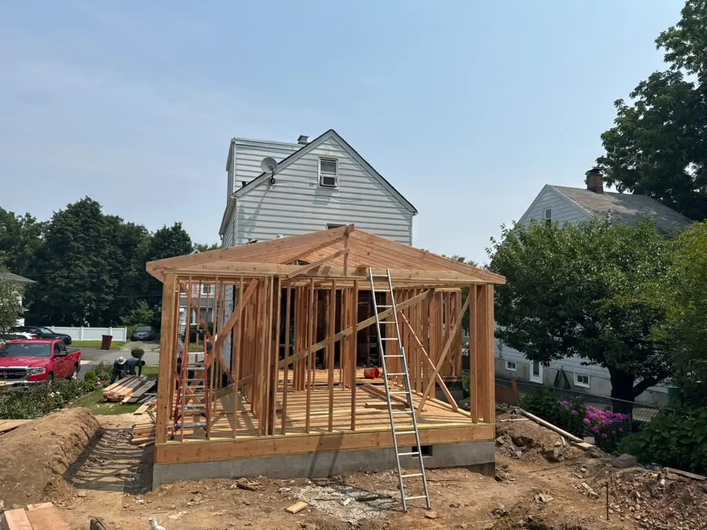 Framing for a home addition